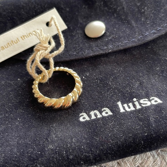 Ana Luisa 14k gold plated rope ring (slim) - Picture 1 of 6